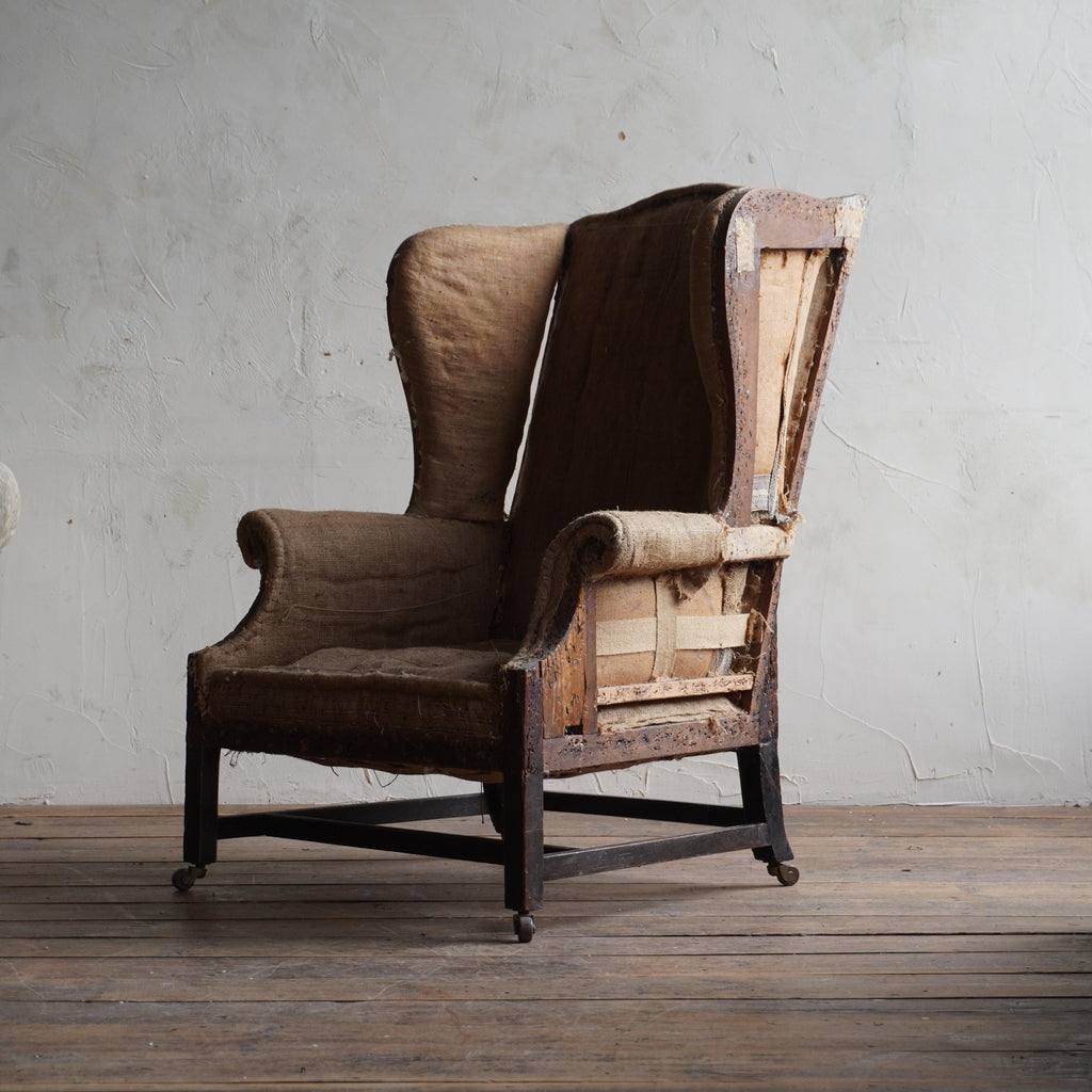 Antique Wingback Armchair-Antique Seating-KONTRAST