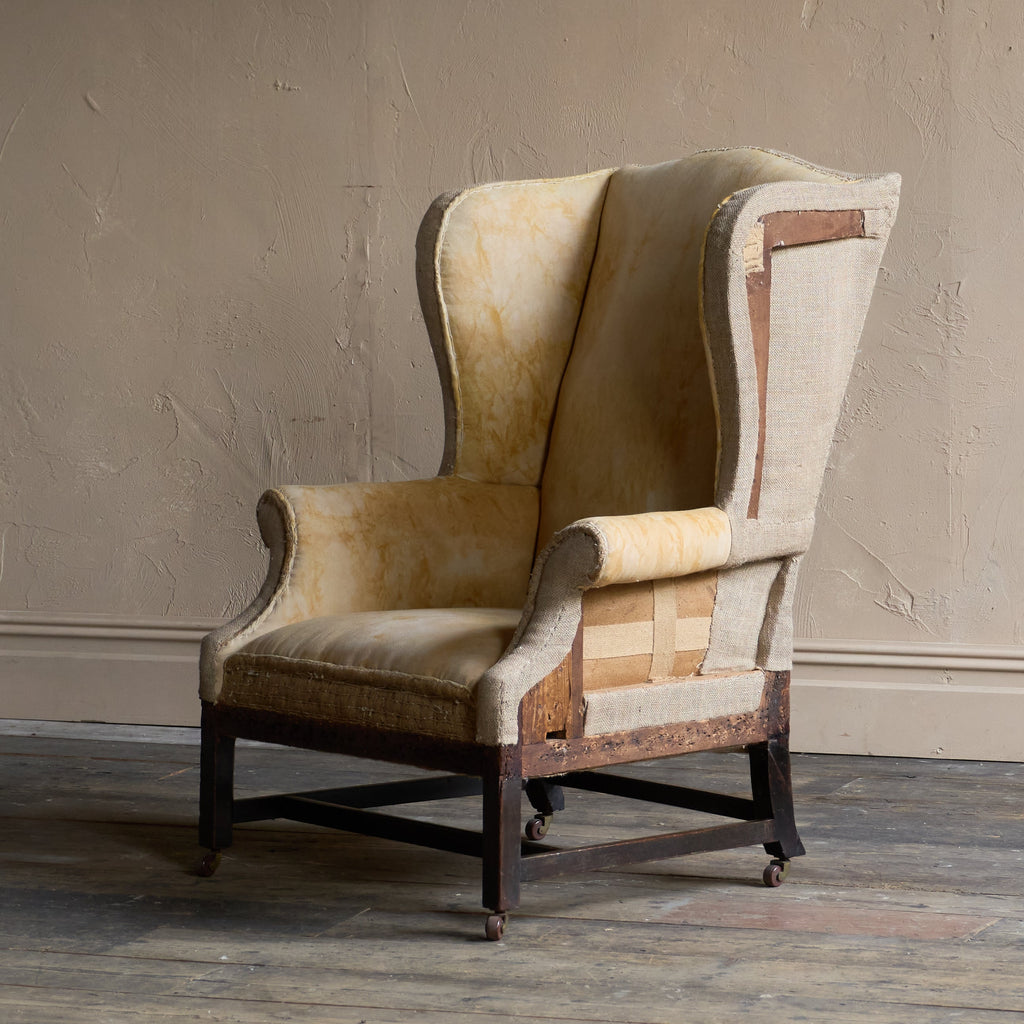 Antique Wingback Armchair-Antique Seating-KONTRAST