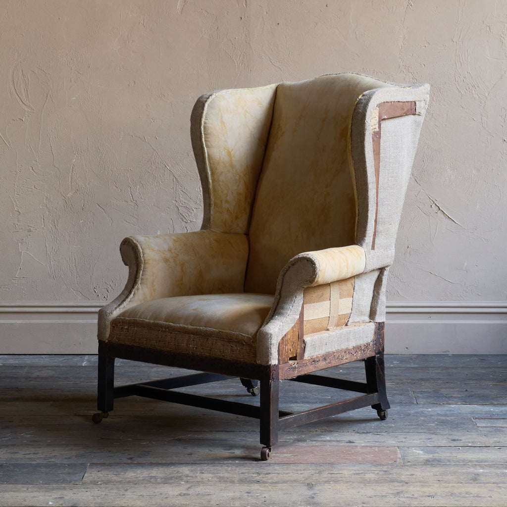 Antique Wingback Armchair-Antique Seating-KONTRAST