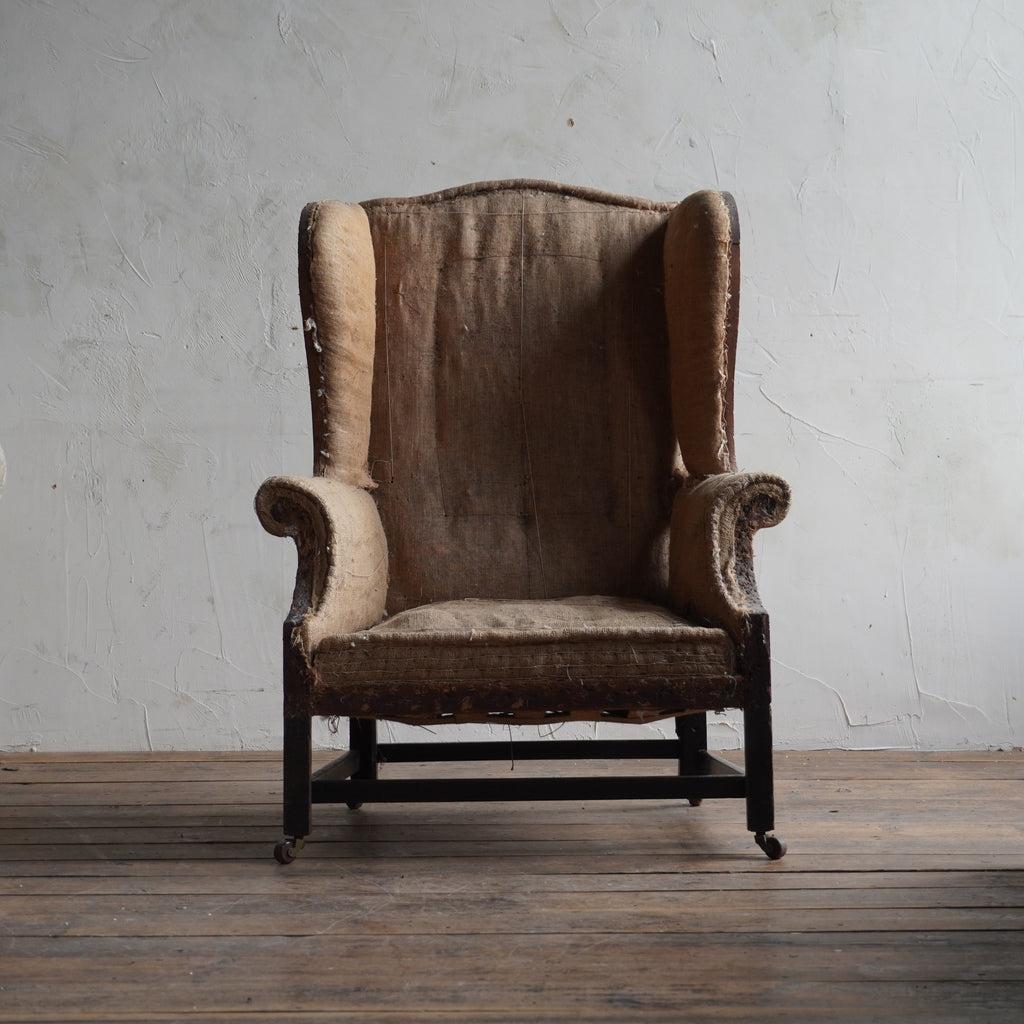 Antique Wingback Armchair.-KONTRAST