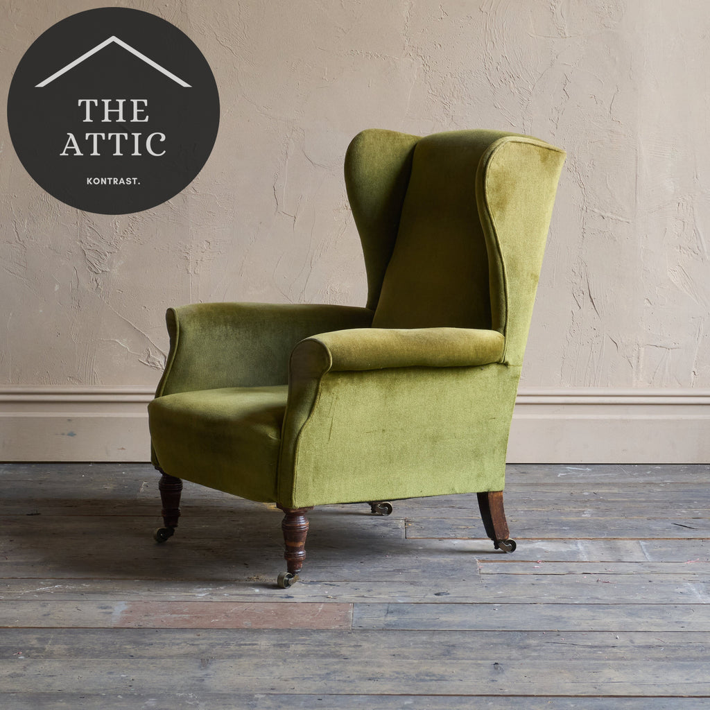 Antique Wingback - green velvet. – KONTRAST
