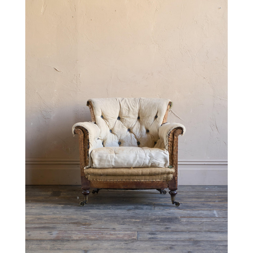Antique Woodstock Style Armchair-Antique Seating-KONTRAST