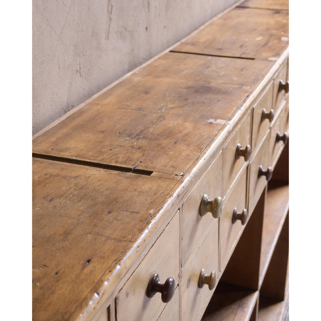 Antique pine haberdashery bank of drawers-Antique Storage-KONTRAST