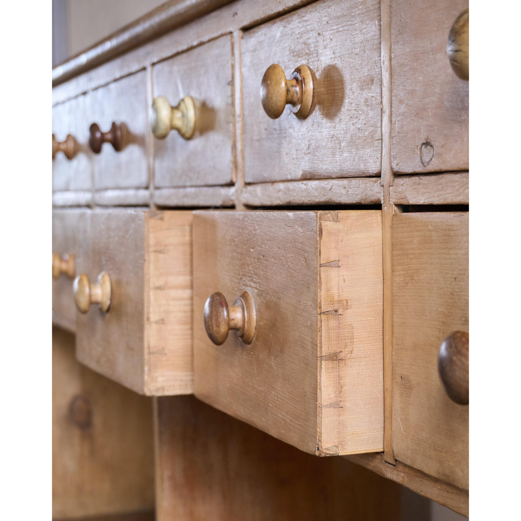 Antique pine haberdashery bank of drawers-Antique Storage-KONTRAST