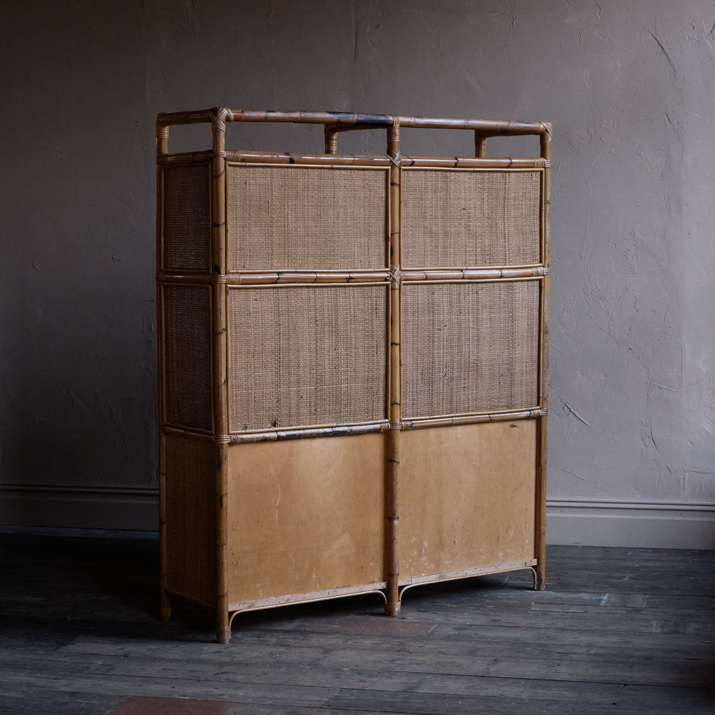 Bamboo Shelving Unit - attributed to Dal Vera-Mid Century Storage-KONTRAST