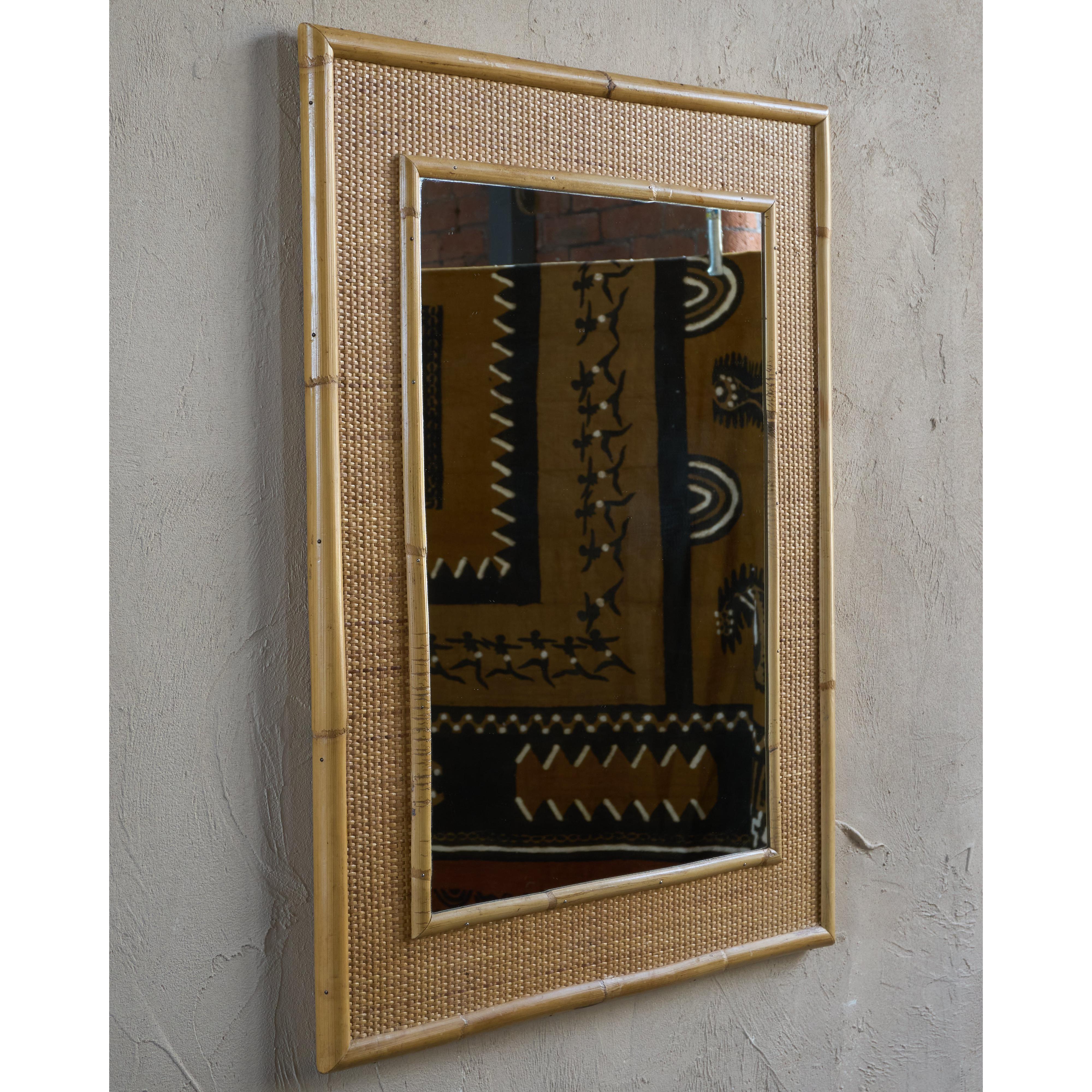 ラタン装飾鏡バンブーヴィンテージミラーAccessory Art Studios rotta rattan mirror | a.depeche(アデペシュ)