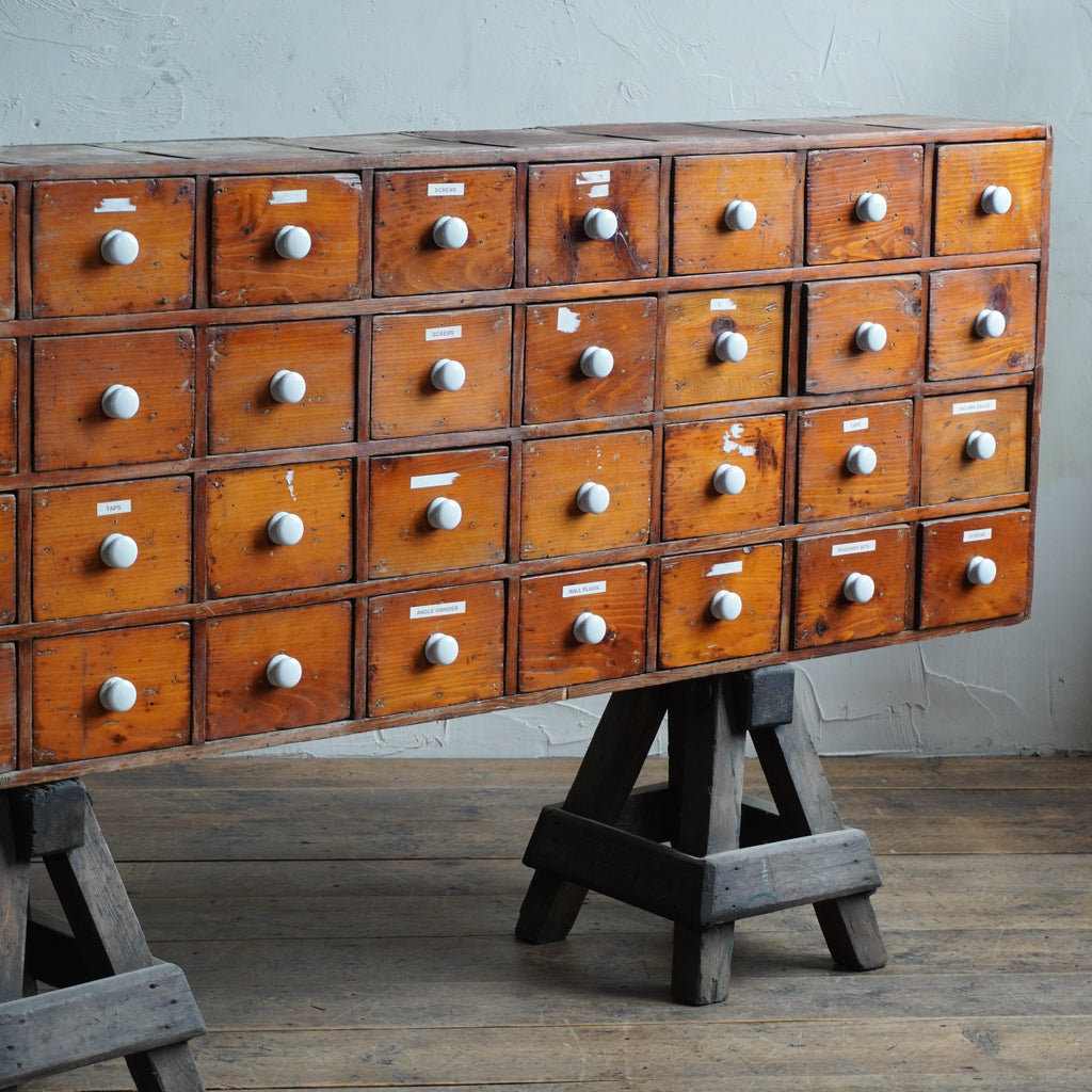Bank of Apothecary Drawers-KONTRAST