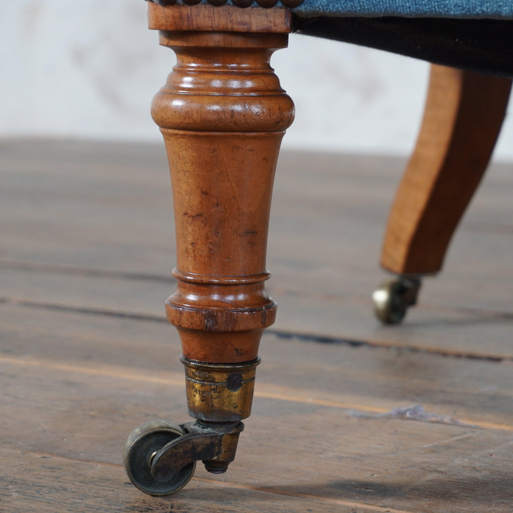 Blue Slipper Chair - 19th Century-KONTRAST
