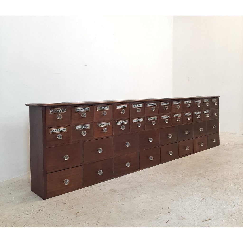 Early 20th century chemists apothecary drawers - 1st-Antique Storage-KONTRAST
