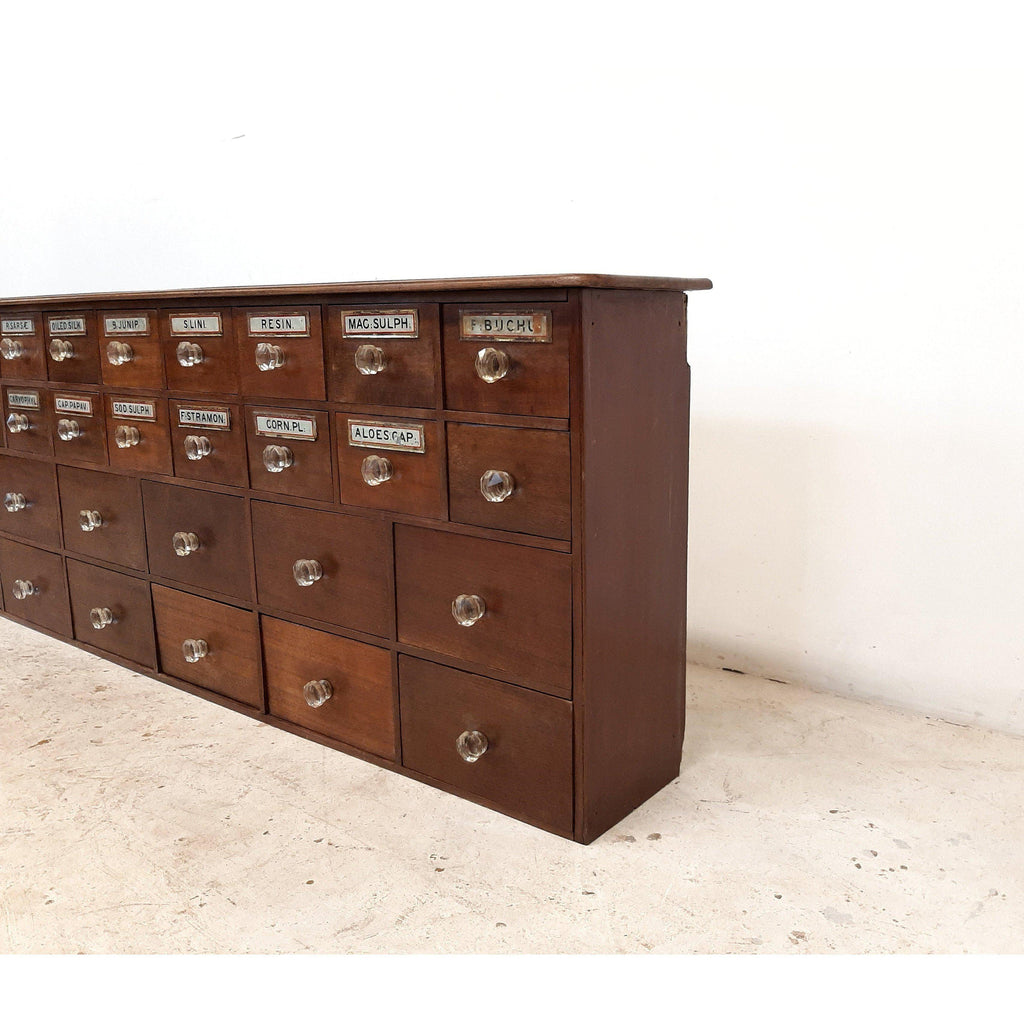Early 20th century chemists apothecary drawers - 1st-Antique Storage-KONTRAST