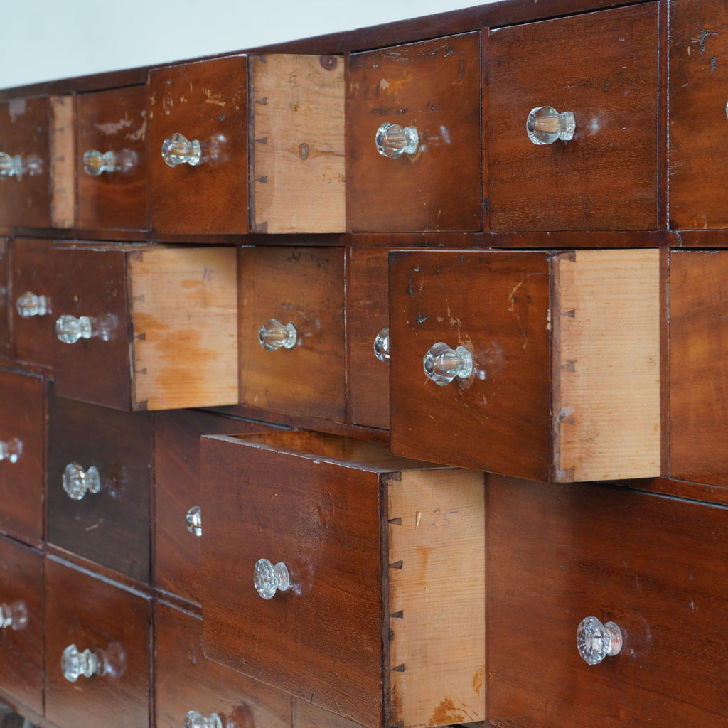 Early 20th century chemists apothecary drawers-Antique Storage-KONTRAST