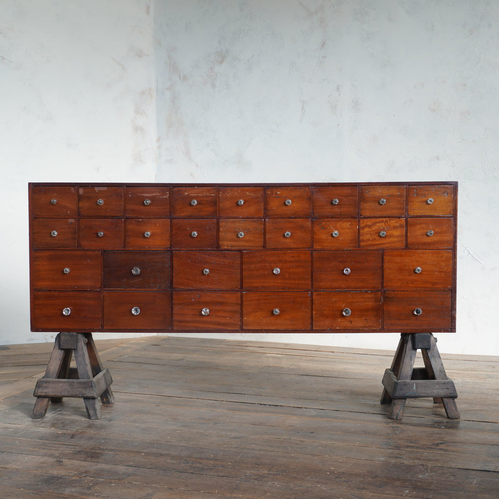 Early 20th century chemists apothecary drawers-Antique Storage-KONTRAST