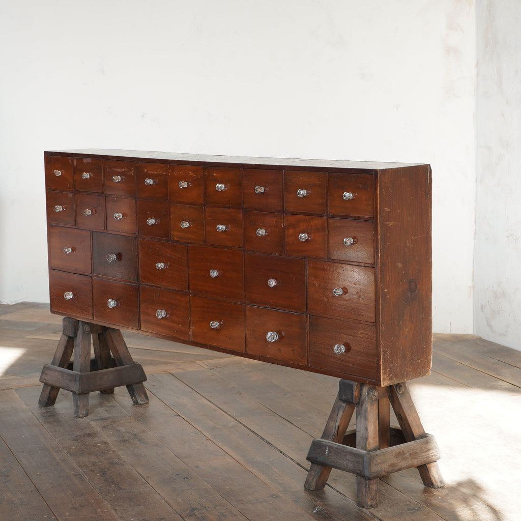 Early 20th century chemists apothecary drawers-Antique Storage-KONTRAST