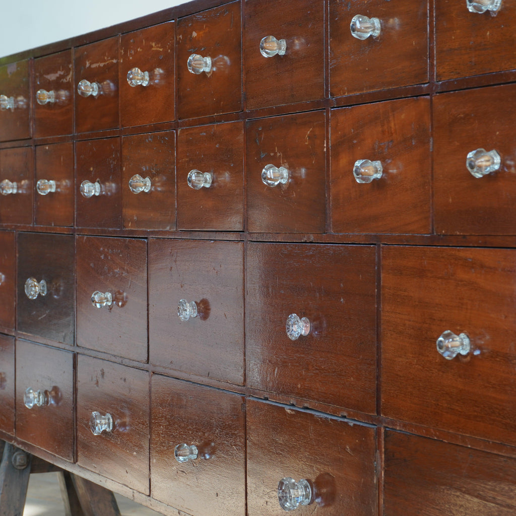 Early 20th century chemists apothecary drawers-Antique Storage-KONTRAST