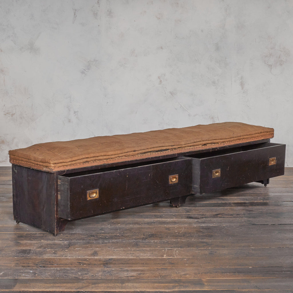 Ebonised Ottoman Bench with Drawers-KONTRAST