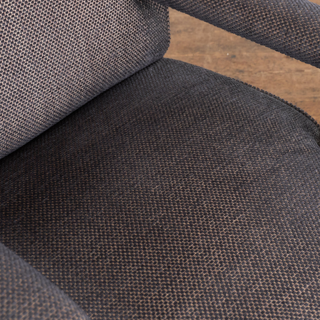 English Open Armchair - Aubergine Fabric-Antique Seating-KONTRAST
