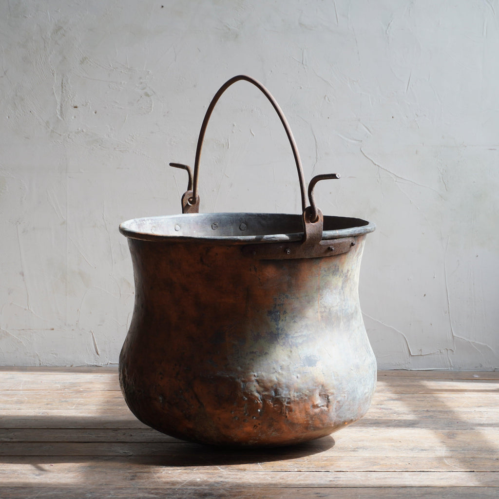 French Copper Cauldron - 19th century-Antique Decor / Accessories-KONTRAST