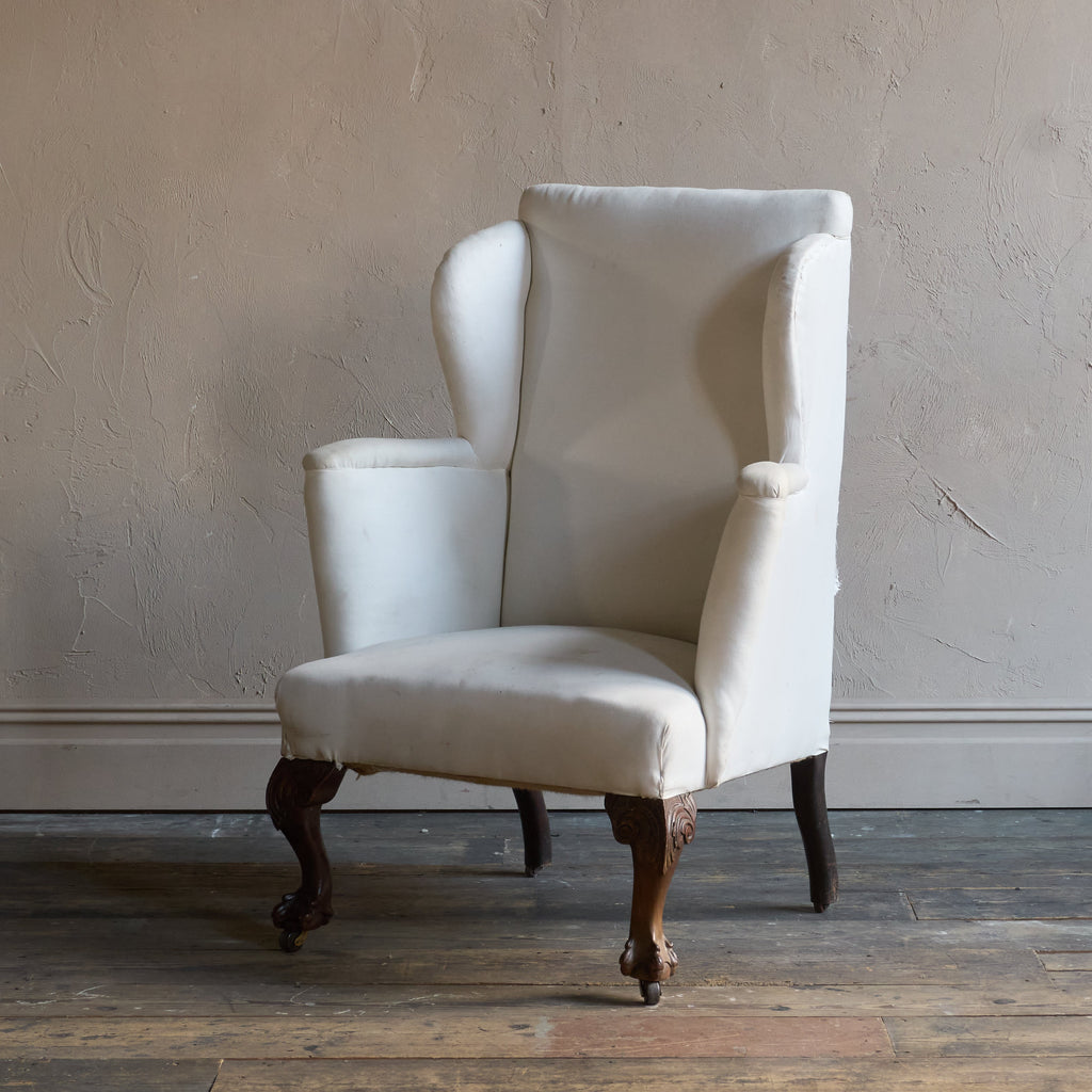 George ll style wingback armchair-Antique Seating-KONTRAST