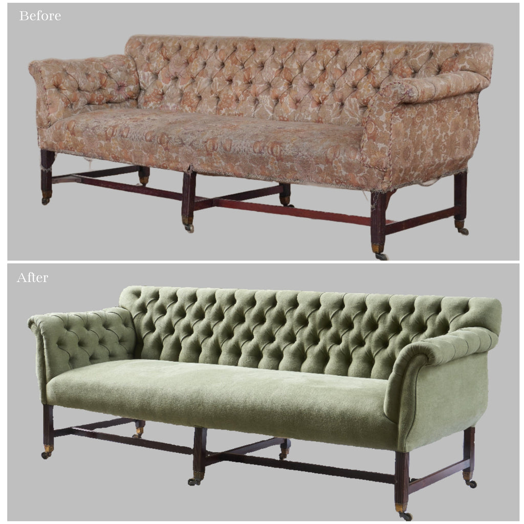 Georgian Sofa with Scroll Arms-KONTRAST