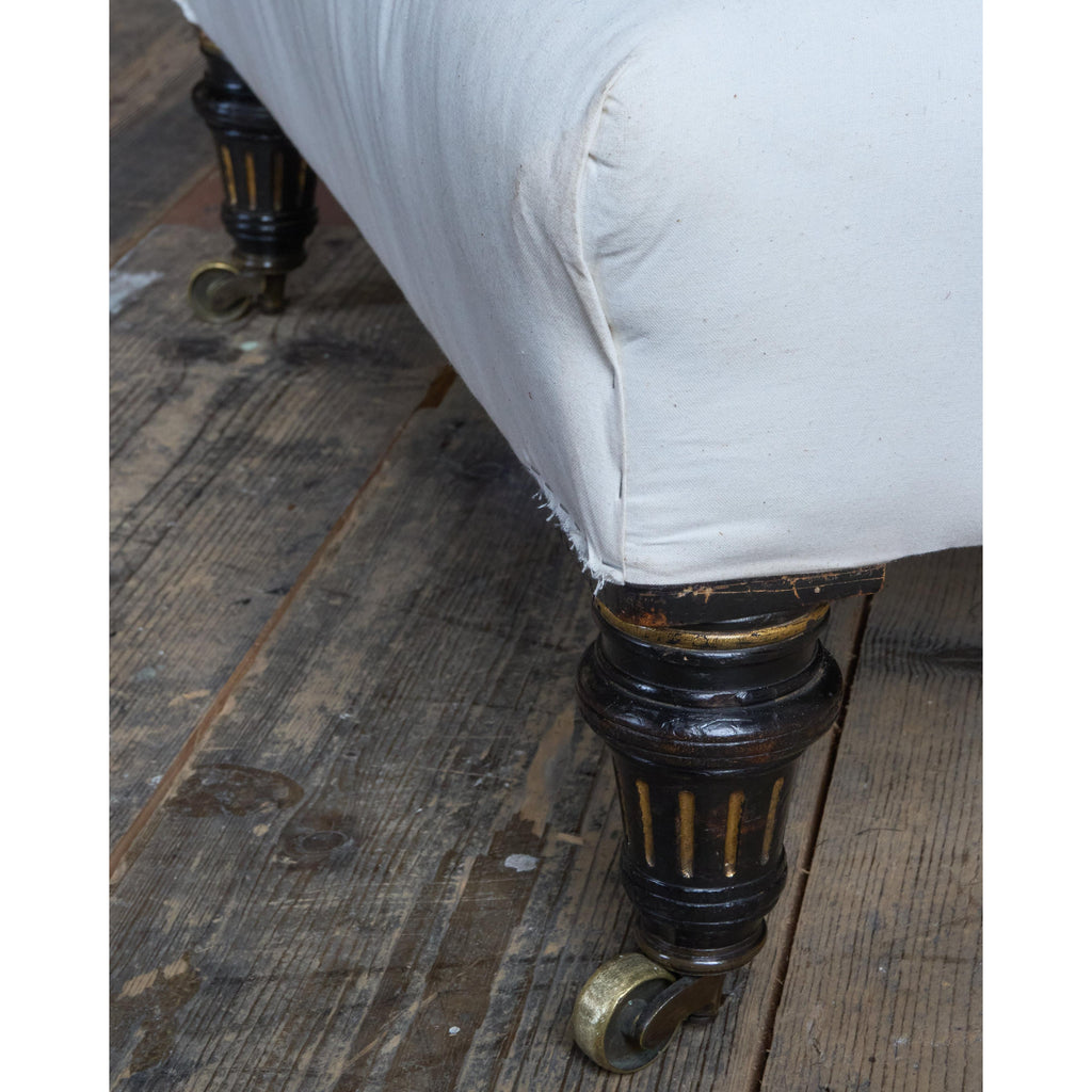 Howard Style Armchair - aesthetic movement legs-Antique Seating-KONTRAST