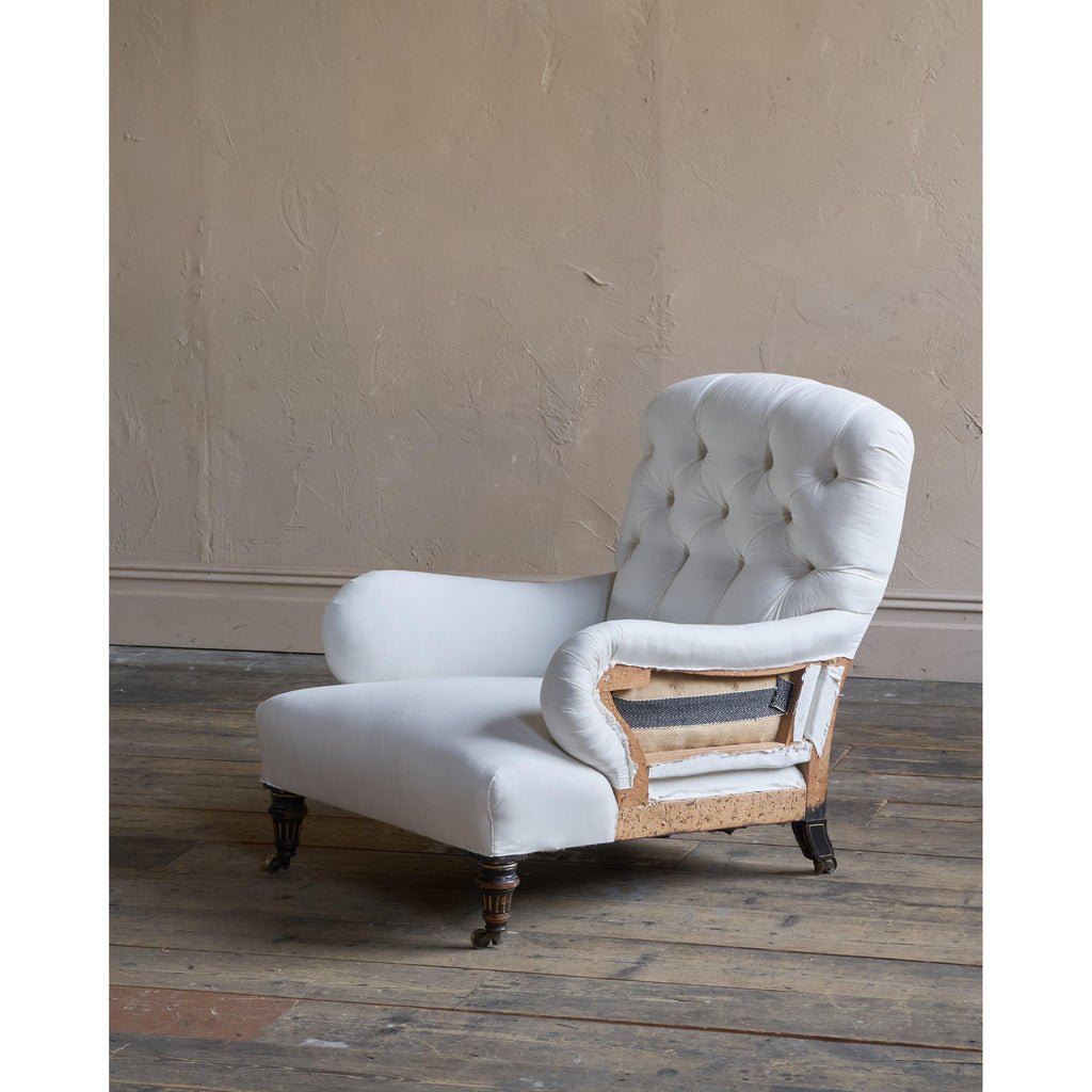 Howard Style Armchair - aesthetic movement legs-Antique Seating-KONTRAST