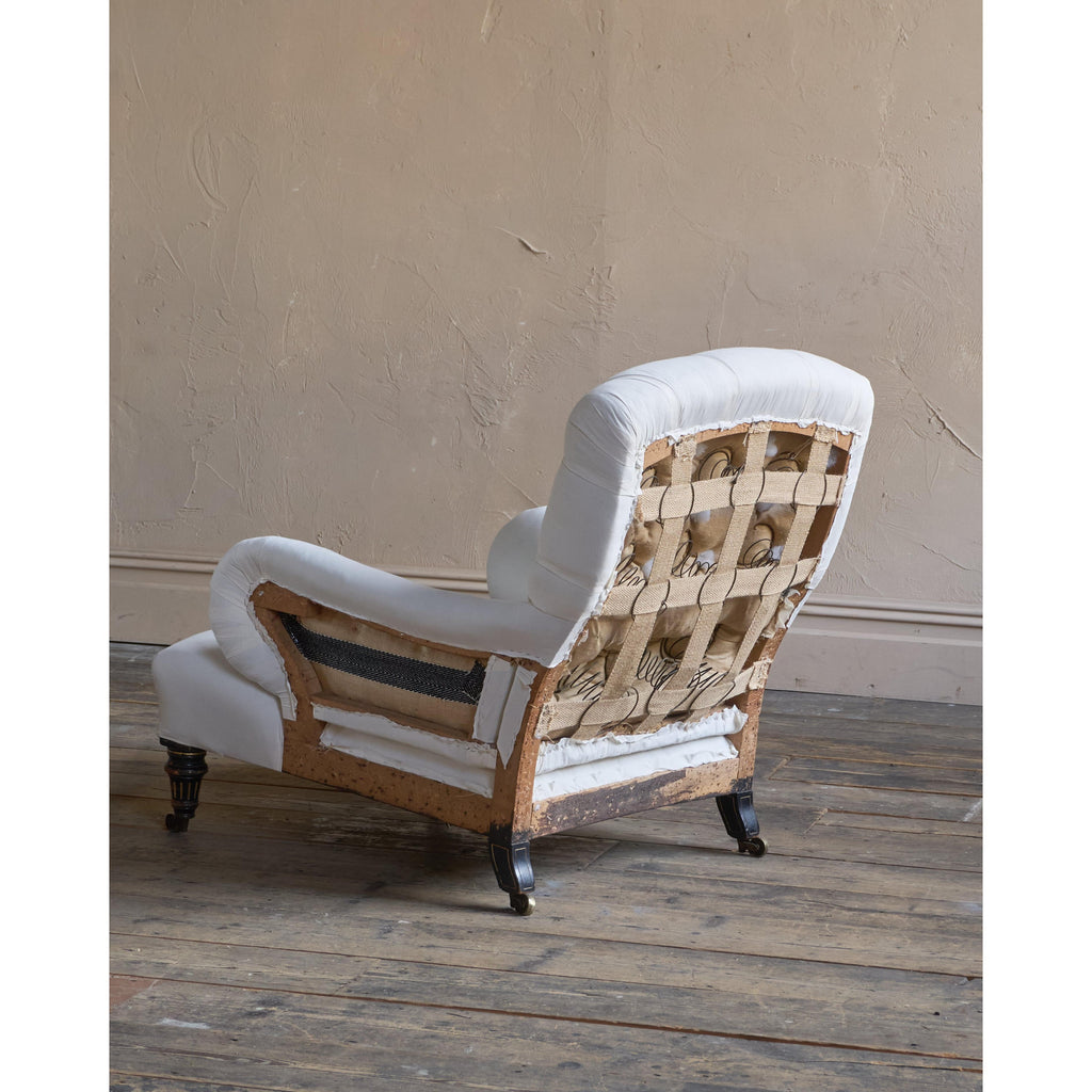 Howard Style Armchair - aesthetic movement legs-Antique Seating-KONTRAST