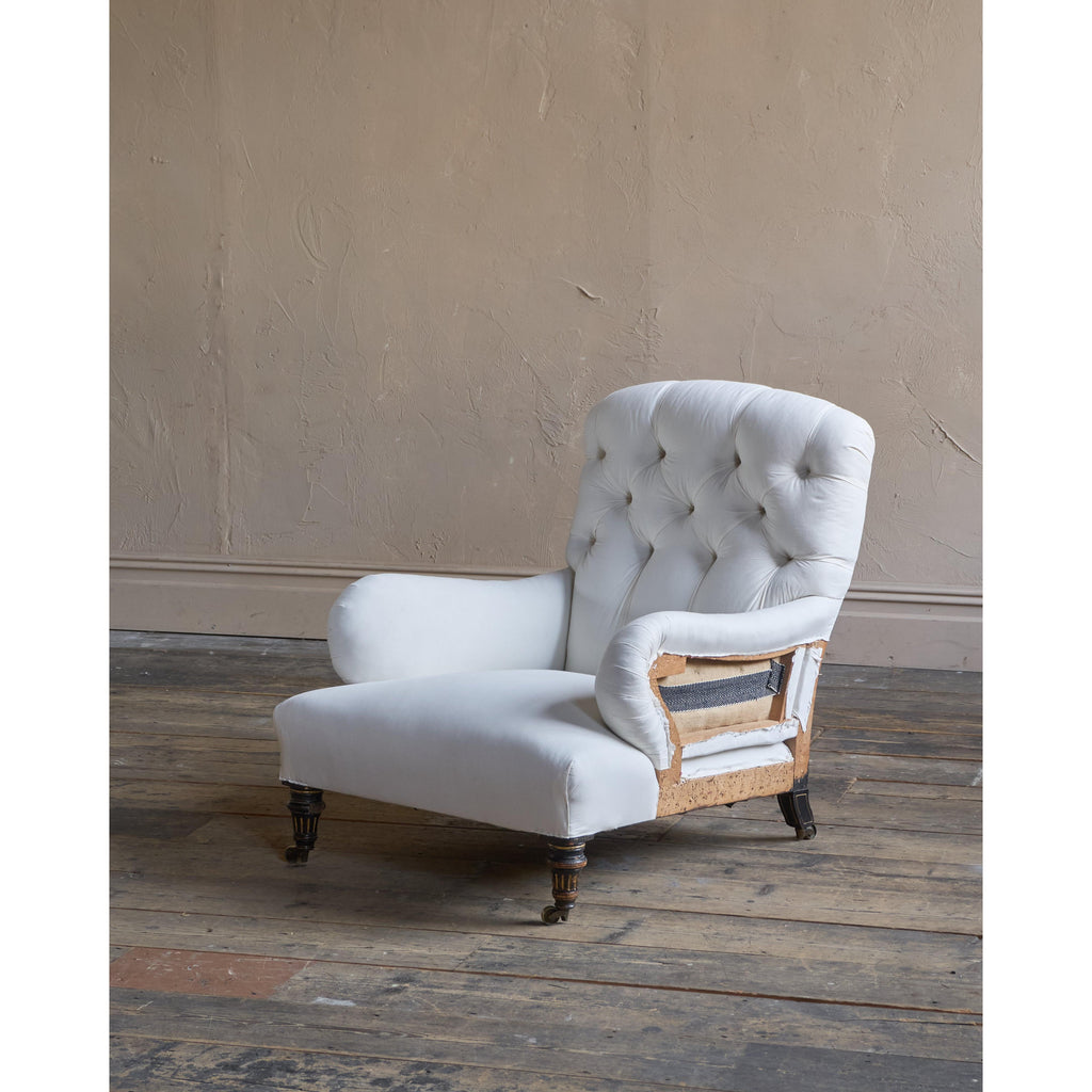 Howard Style Armchair - aesthetic movement legs-Antique Seating-KONTRAST