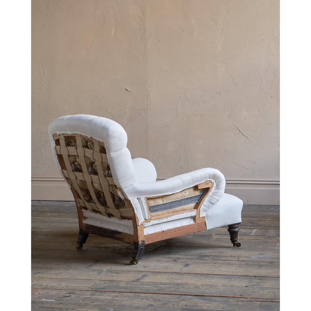 Howard Style Armchair - aesthetic movement legs-Antique Seating-KONTRAST