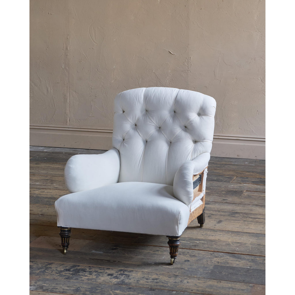 Howard Style Armchair - aesthetic movement legs-Antique Seating-KONTRAST
