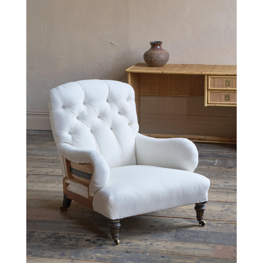 Howard Style Armchair - aesthetic movement legs-Antique Seating-KONTRAST