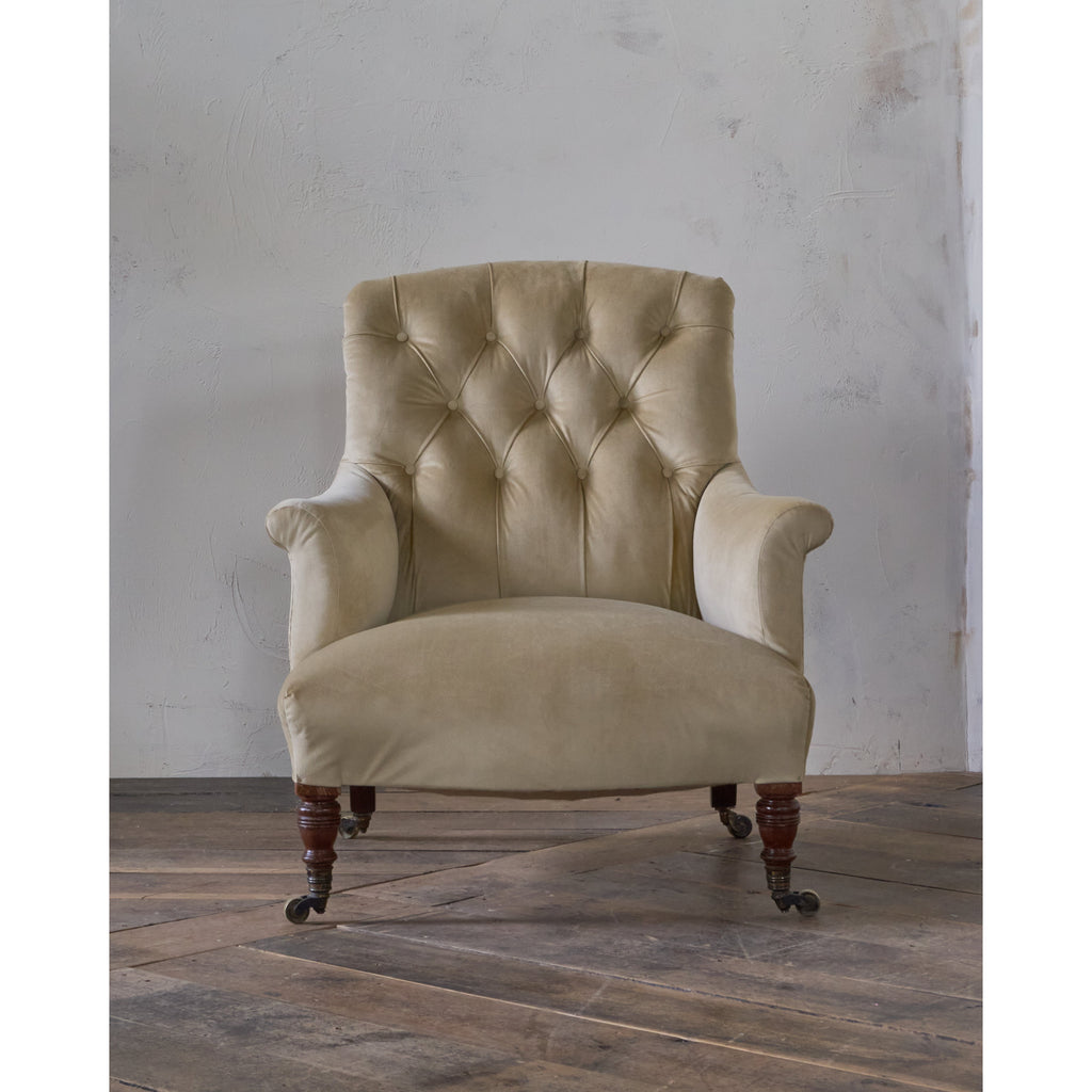 Howard and Sons Armchair in Gold Velvet-Antique Seating-KONTRAST