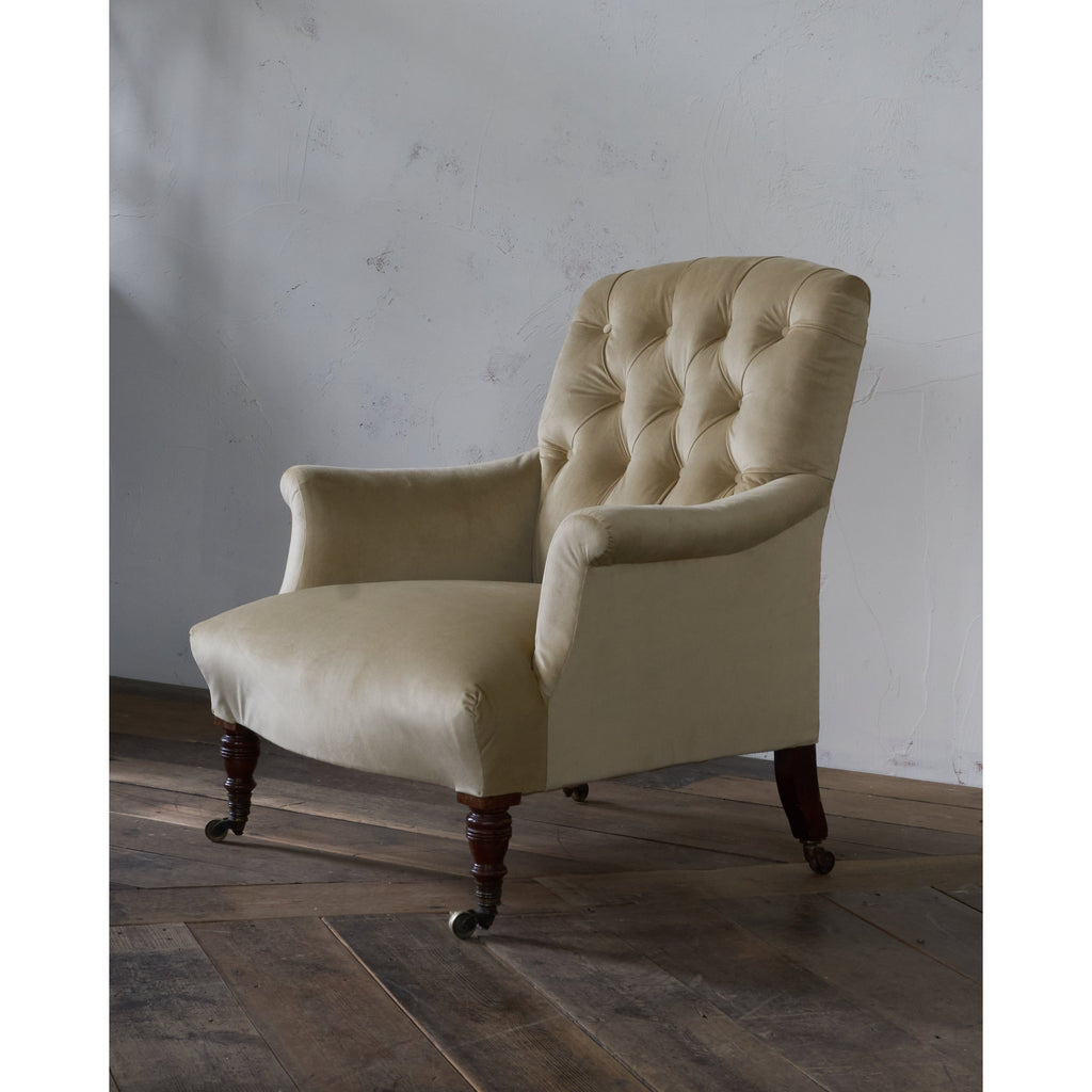 Howard and Sons Armchair in Gold Velvet-Antique Seating-KONTRAST