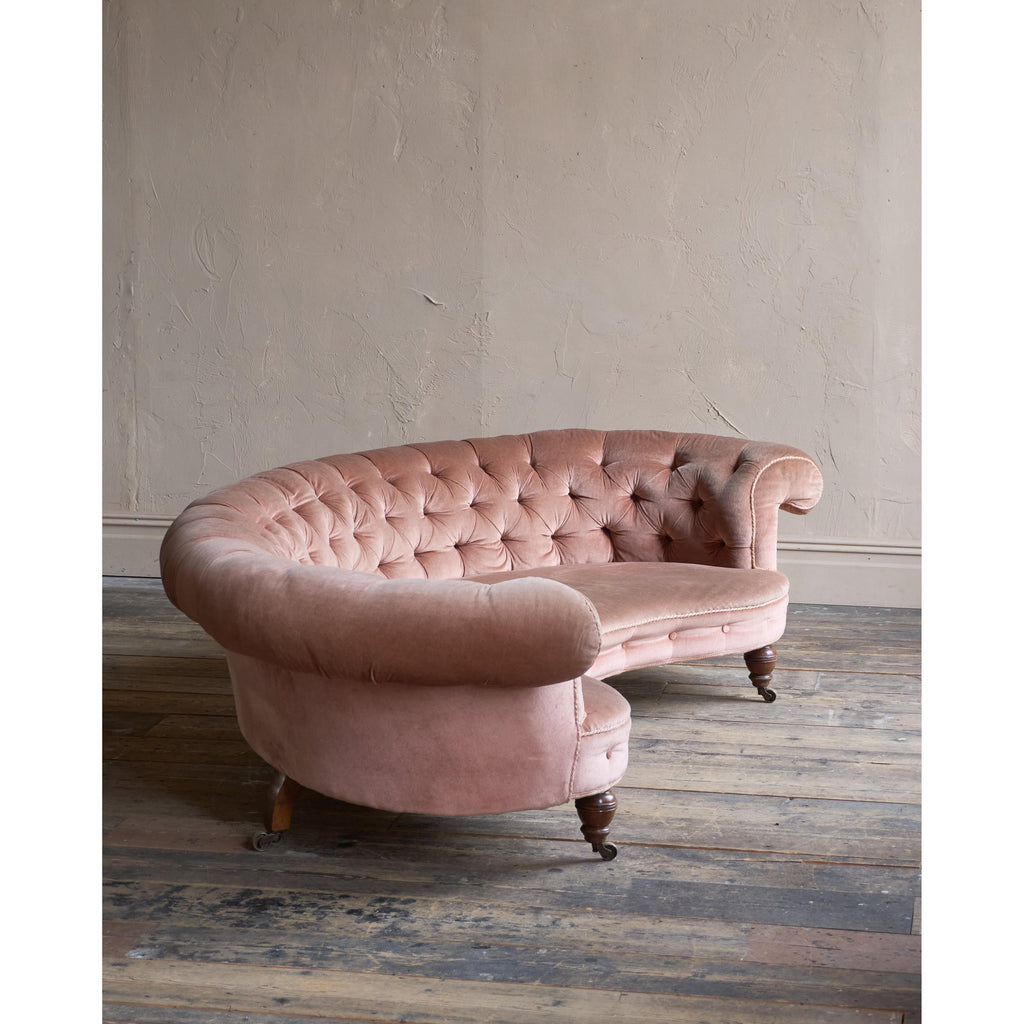 Howard and Sons Curved Sofa, Kidney Shaped-Antique Seating-KONTRAST