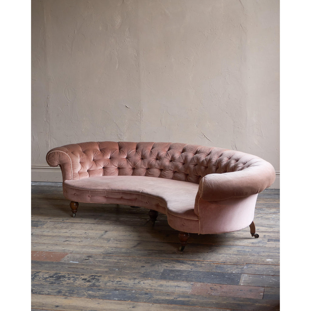 Howard and Sons Curved Sofa, Kidney Shaped-Antique Seating-KONTRAST