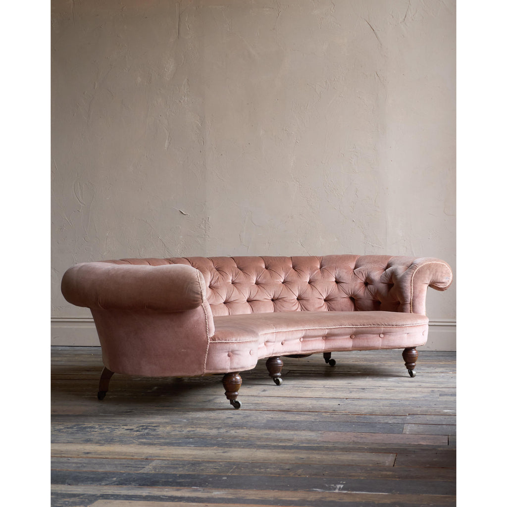 Howard and Sons Curved Sofa, Kidney Shaped-Antique Seating-KONTRAST