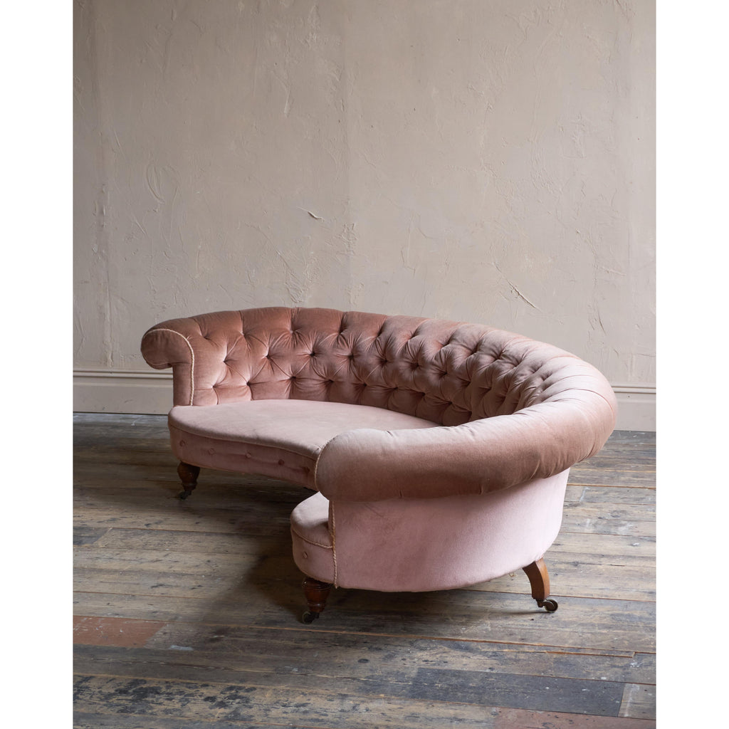 Howard and Sons Curved Sofa, Kidney Shaped-Antique Seating-KONTRAST