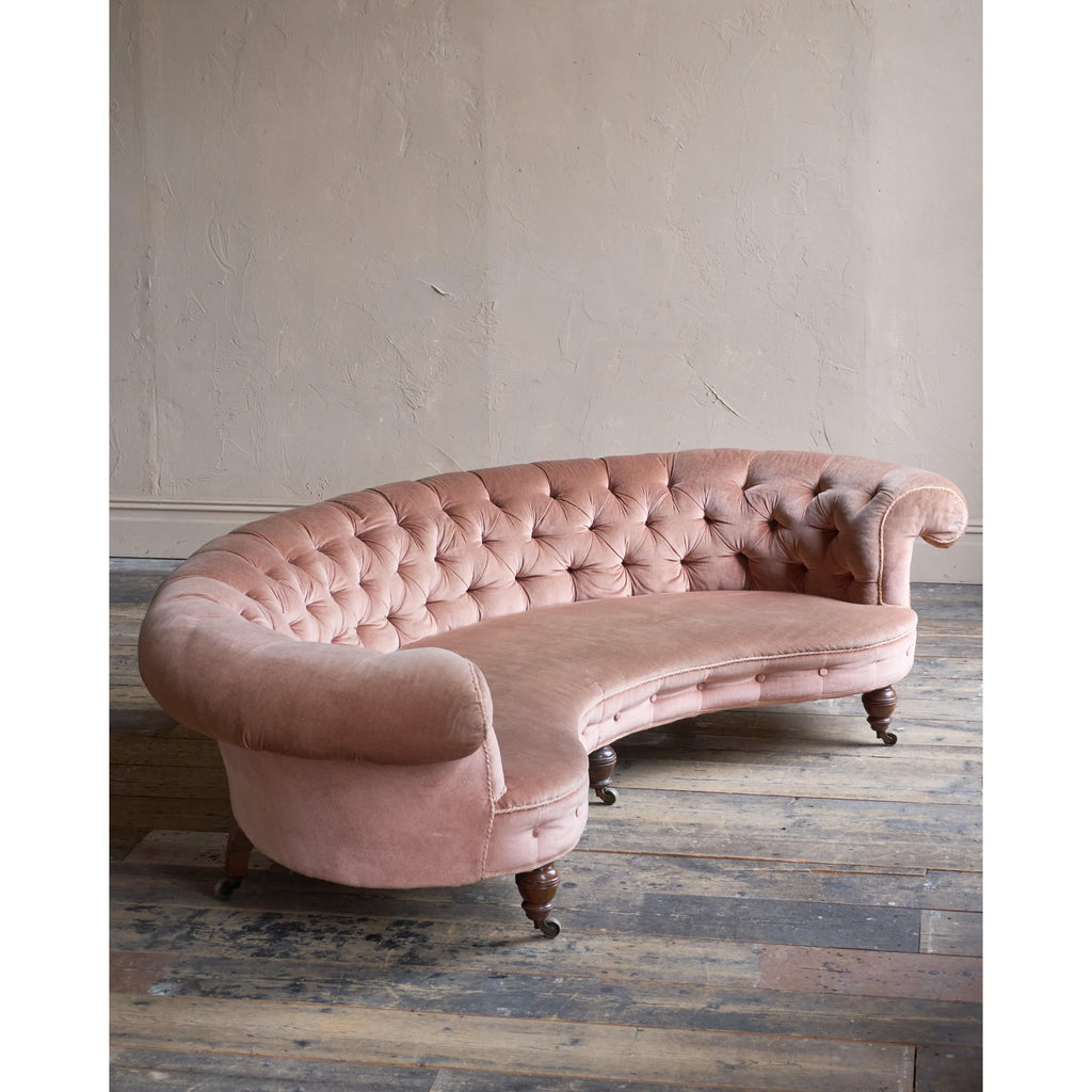 Howard and Sons Curved Sofa, Kidney Shaped-Antique Seating-KONTRAST