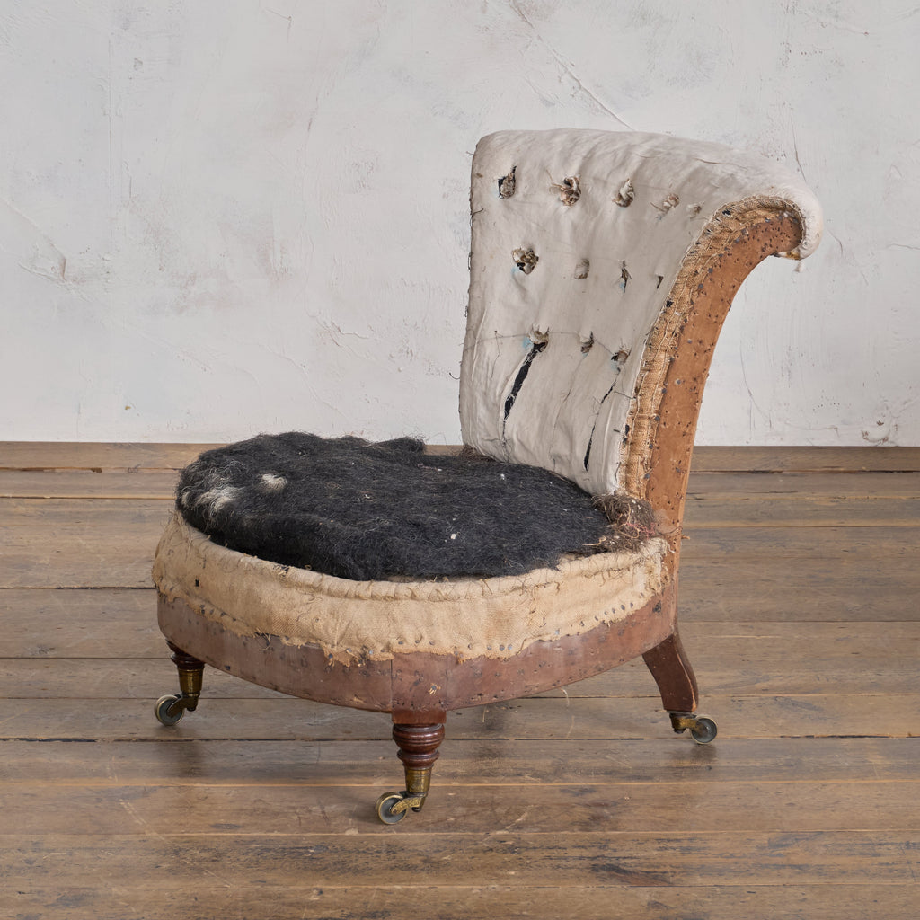 Howard and Sons Slipper Chair - round seat-Antique Seating-KONTRAST