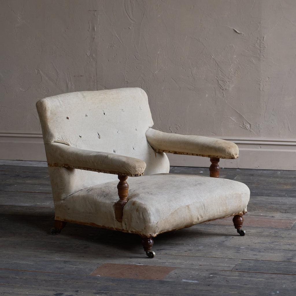 Howard and Sons open armchair c1880-Antique Seating-KONTRAST