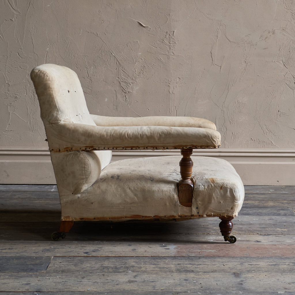 Howard and Sons open armchair c1880-Antique Seating-KONTRAST