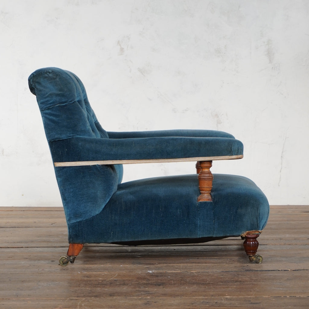 Howard and Sons open armchair c1880-Antique Seating-KONTRAST