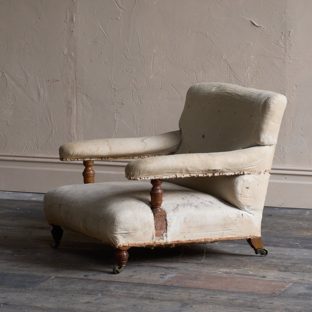 Howard and Sons open armchair c1880-Antique Seating-KONTRAST