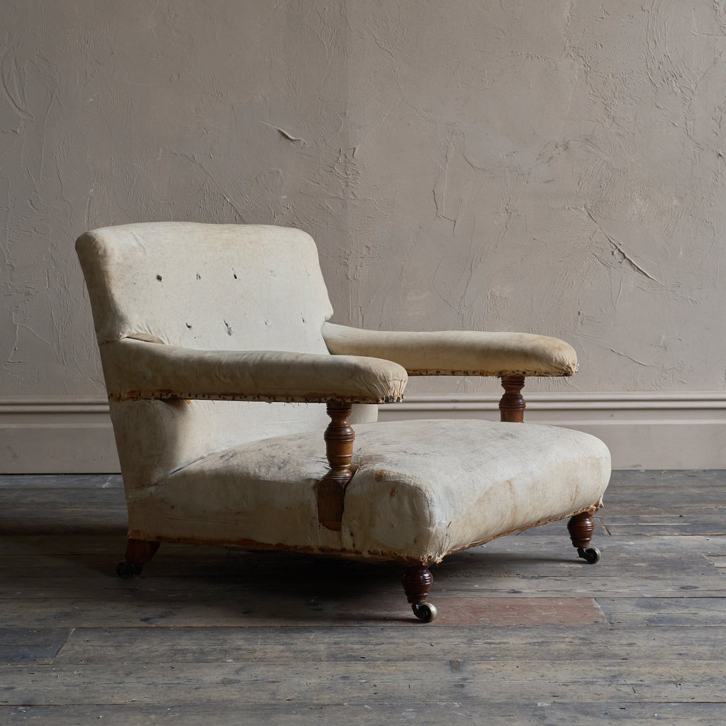 Howard and Sons open armchair c1880-Antique Seating-KONTRAST