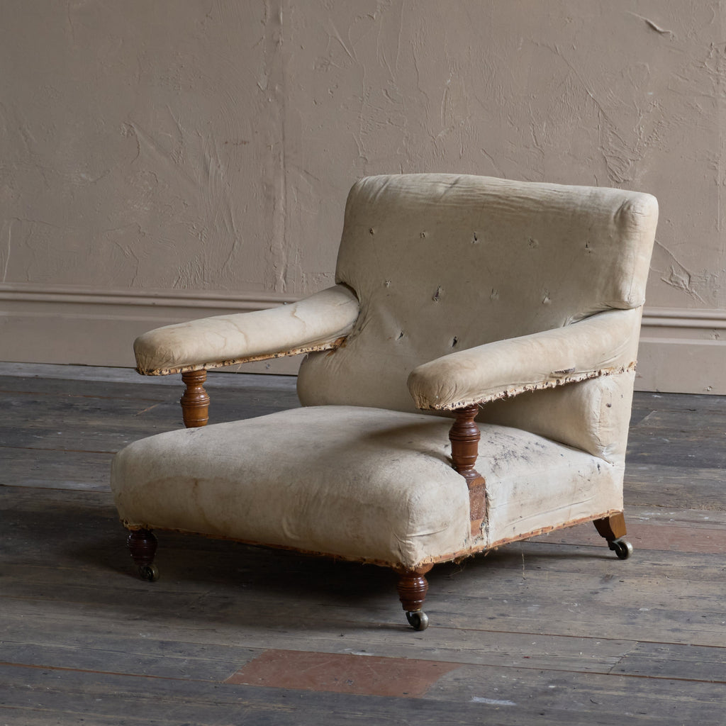 Howard and Sons open armchair c1880-Antique Seating-KONTRAST