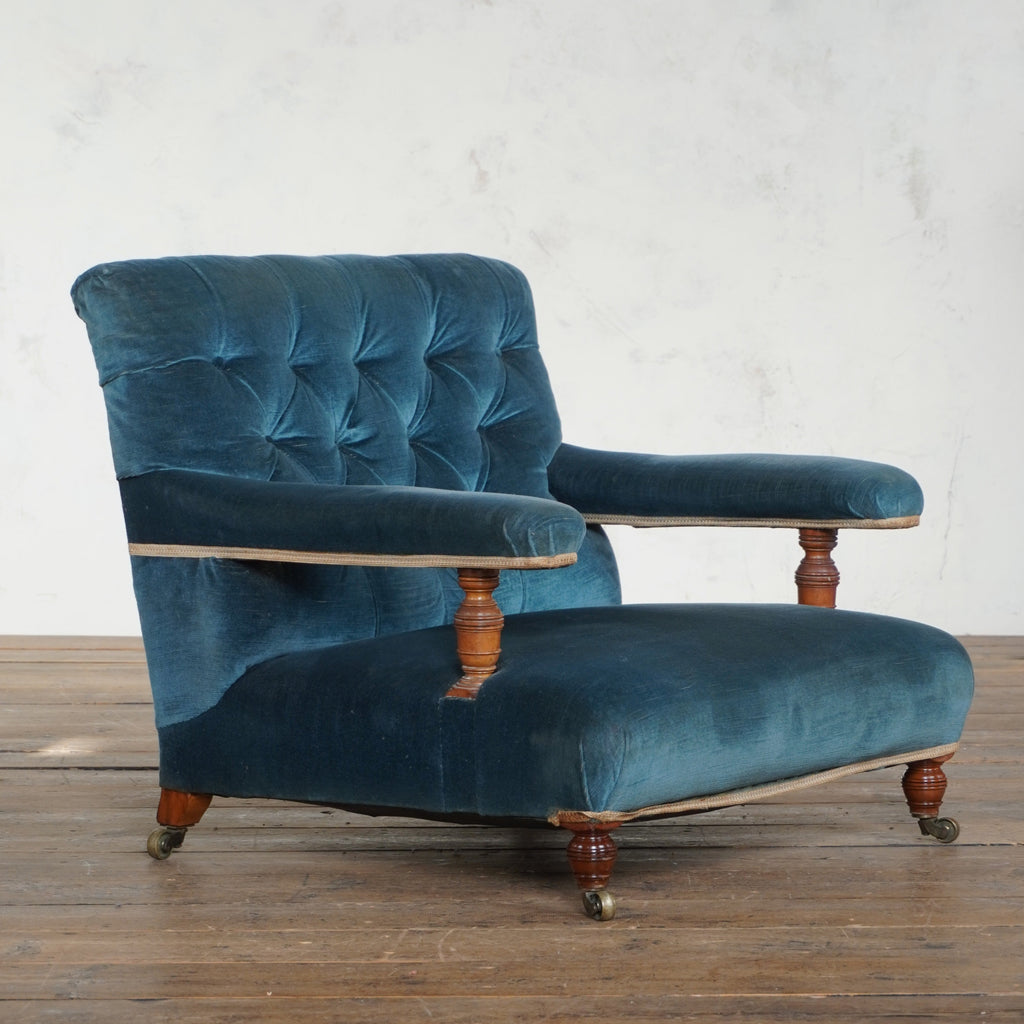 Howard and Sons open armchair c1880-Antique Seating-KONTRAST