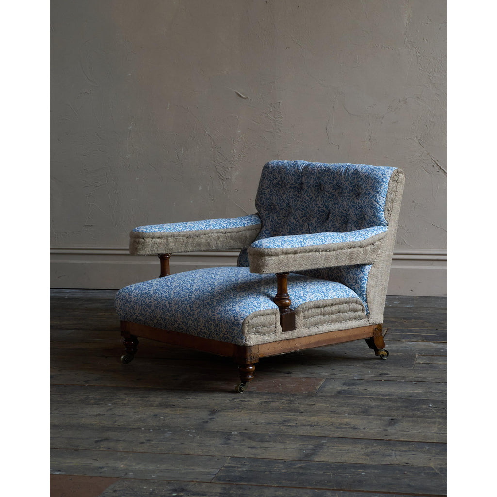 Howard and Sons open armchair - recovered-Antique Seating-KONTRAST