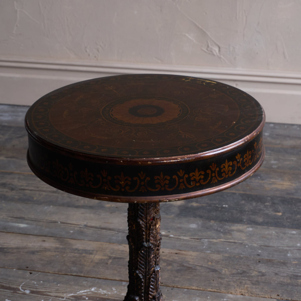 Italian painted & gilt carved side table-Antique Seating-KONTRAST