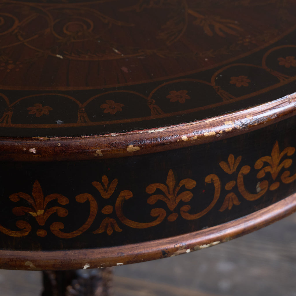 Italian painted & gilt carved side table-Antique Seating-KONTRAST