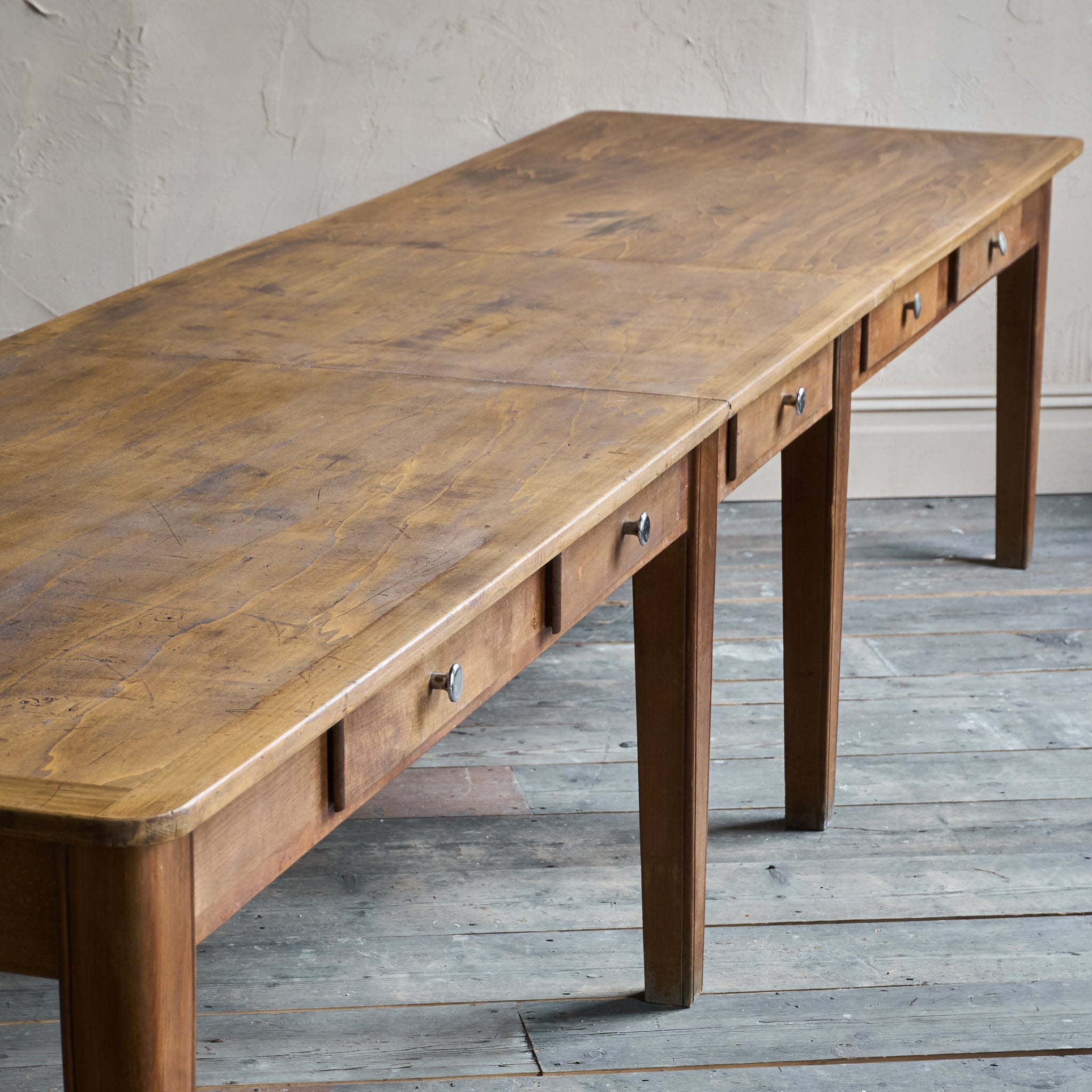 Large vintage work table / dining table – KONTRAST