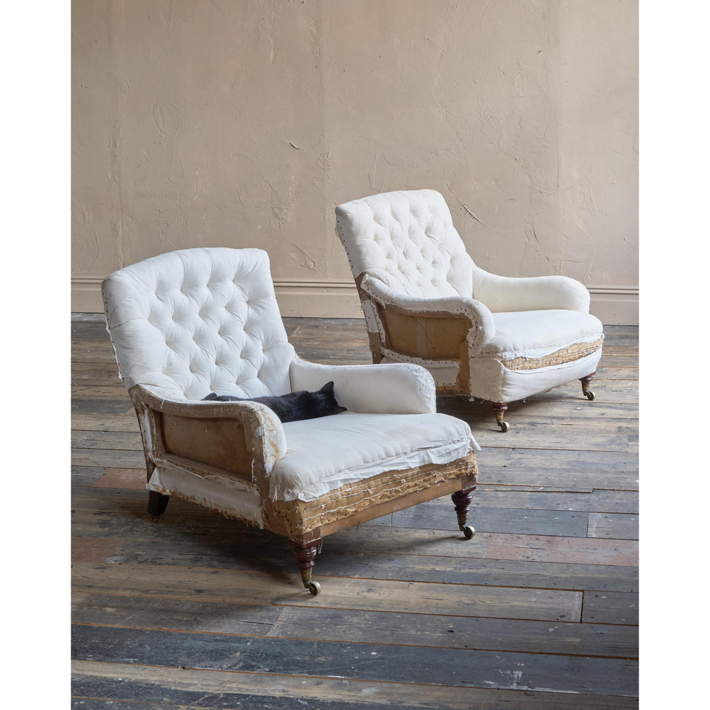 Pair of Antique Armchairs in the manner of Howard & Sons-Antique Seating-KONTRAST